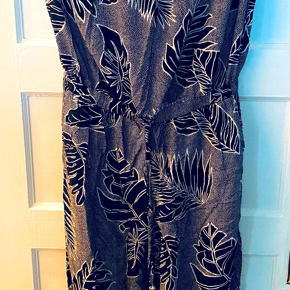 Blue Island Black/White Lightweight Strapless Jumpsuit Resort Wear